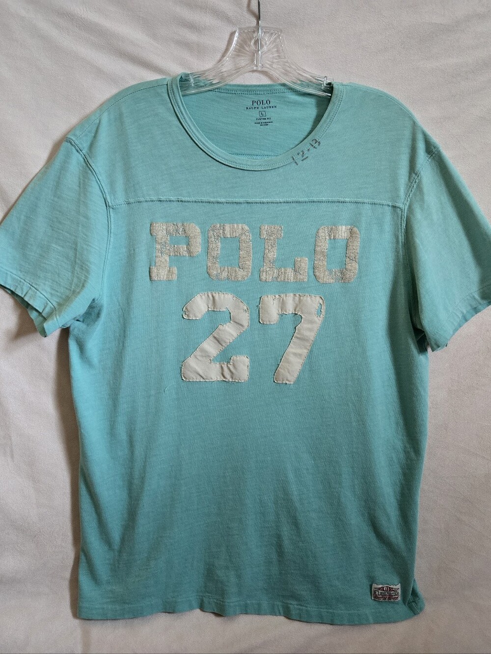 POLO RALPH LAUREN CUSTOM FIT T-SHIRT * RL & Co. SPORTING APPAREL DRY GOODS SHIRT
